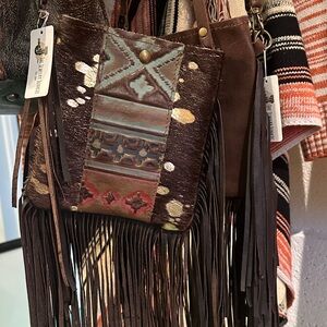 Bohemian Fringe Leather Bag